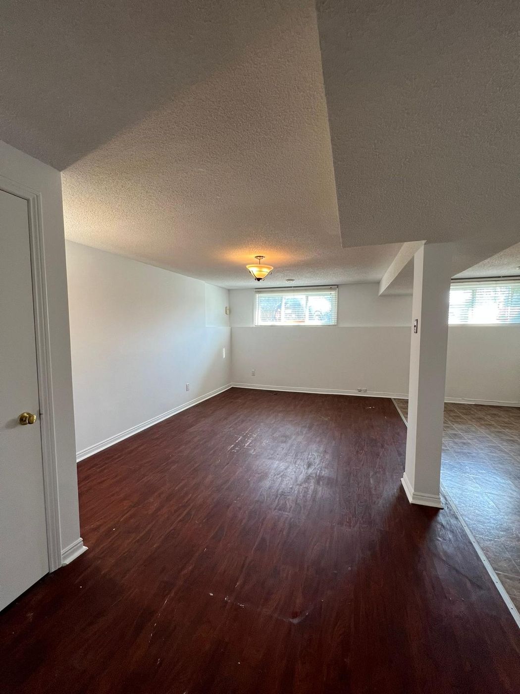 Finished lower level with new hardwood flooring